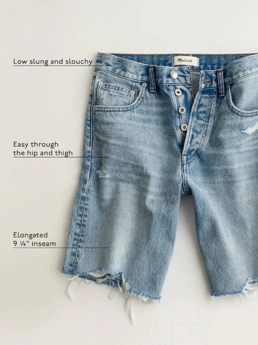 Madewell NWT Essex Long Baggy Short, 30